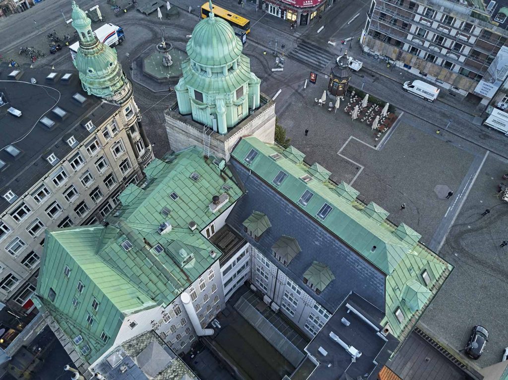 Dronefoto ved Domhuset