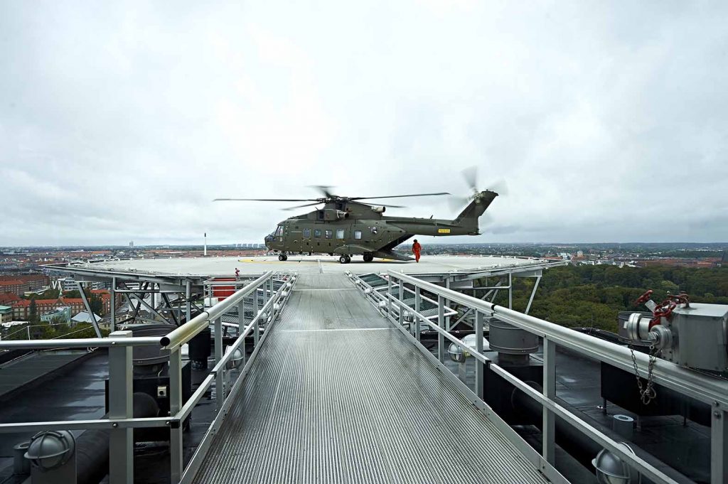 Helikopter på Rigshospitalet