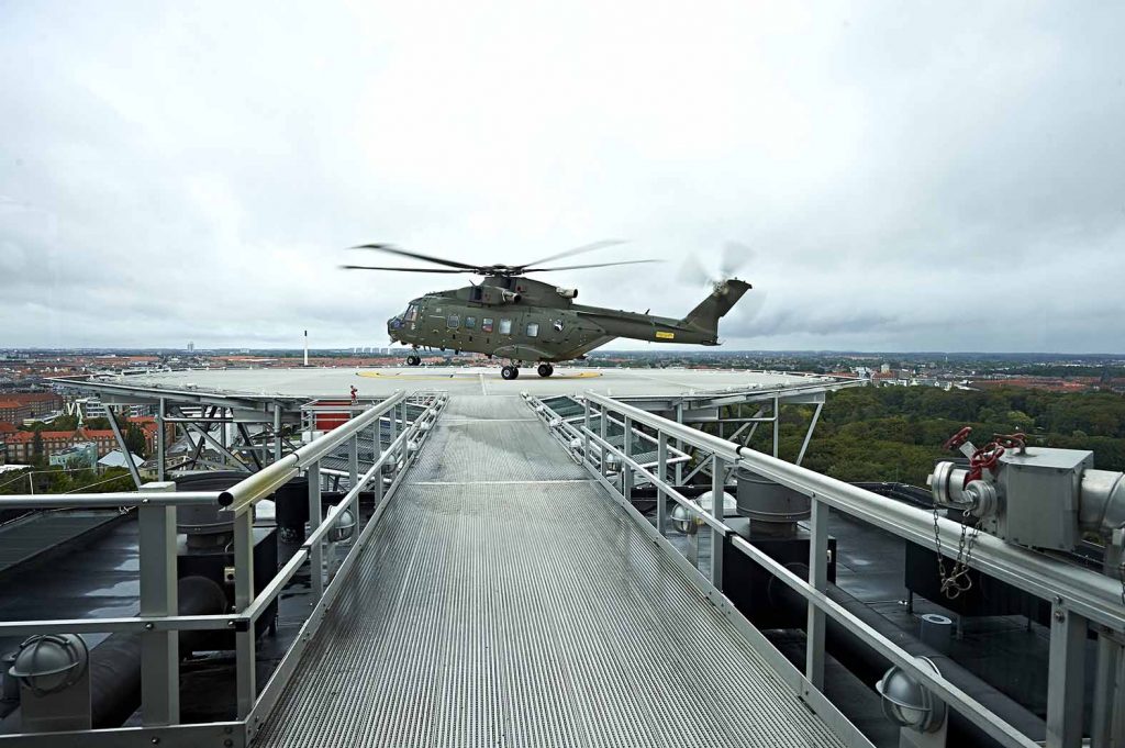 Helikopter på Rigshospitalet