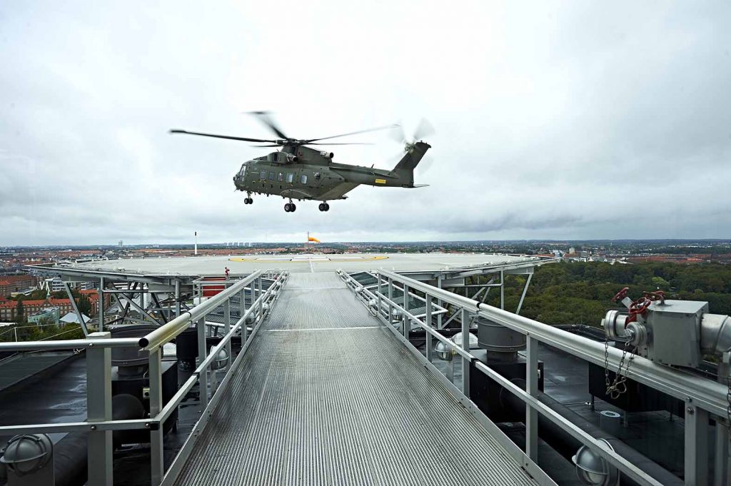 Helikopter på Rigshospitalet