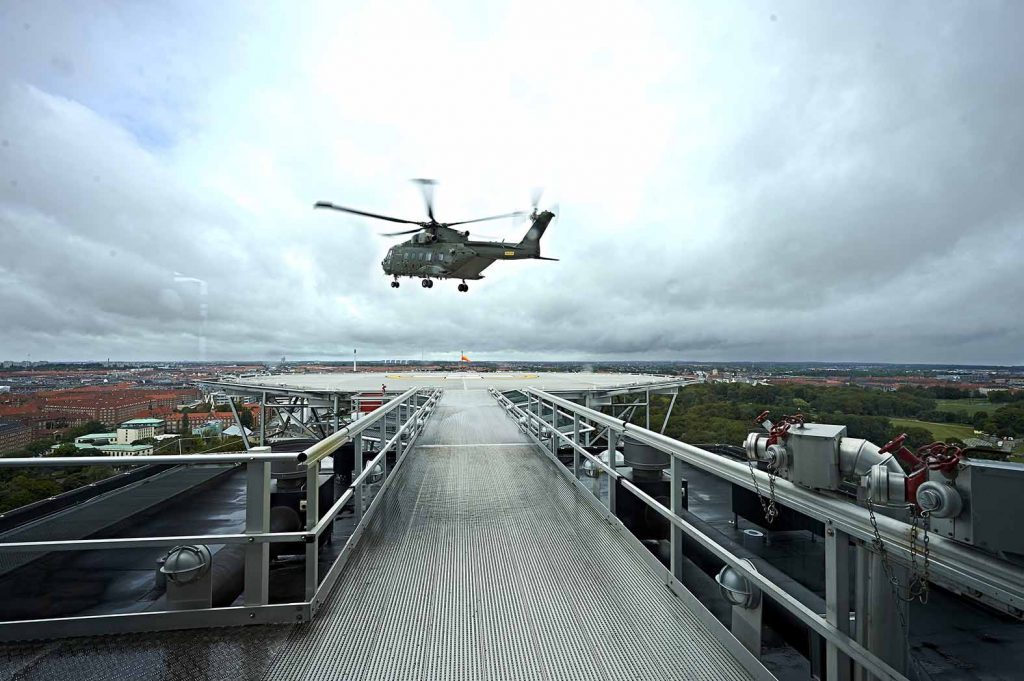 Helikopter på Rigshospitalet