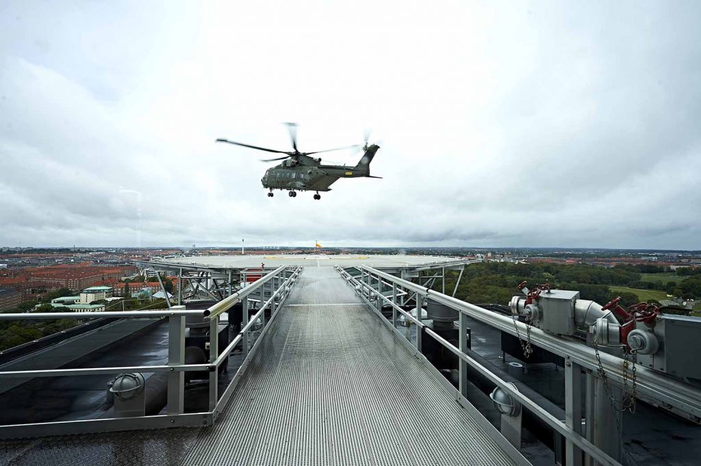 Helikopter på Rigshospitalet