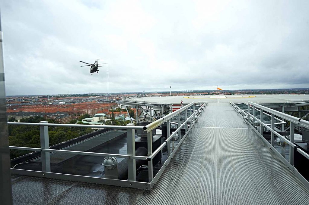 Helikopter på Rigshospitalet