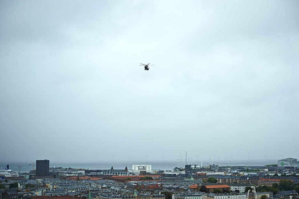 Helikopter på Rigshospitalet