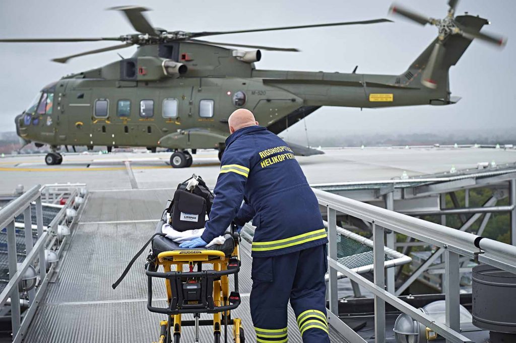 Helikopter på Rigshospitalet