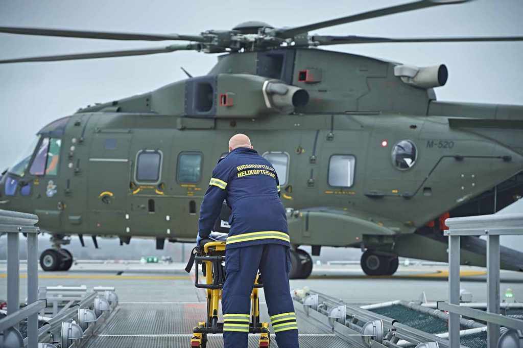 Helikopter på Rigshospitalet