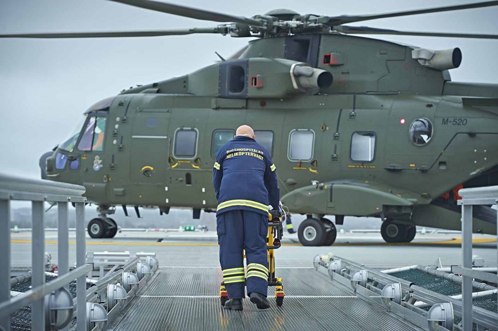 Helikopter på Rigshospitalet