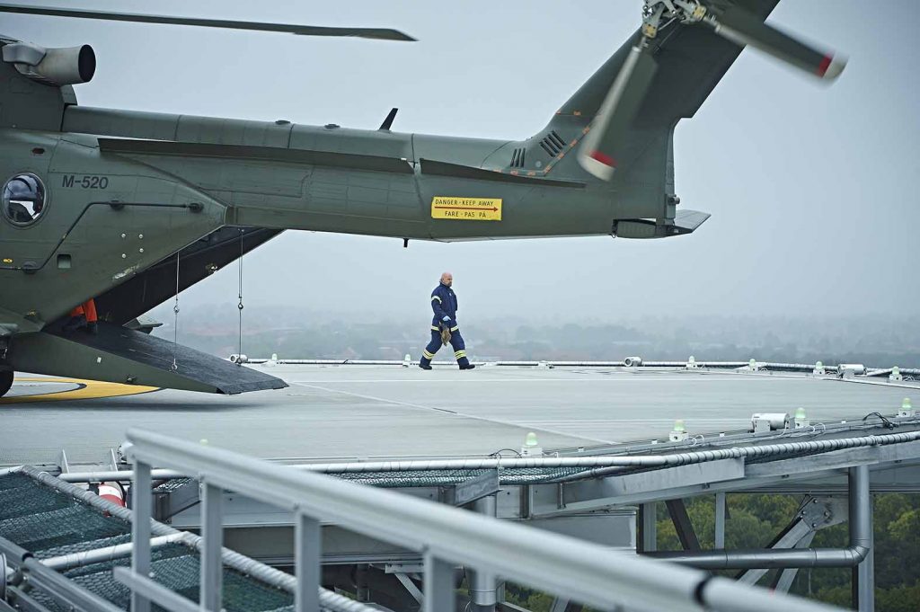 Helikopter på Rigshospitalet