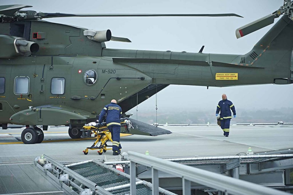 Helikopter på Rigshospitalet