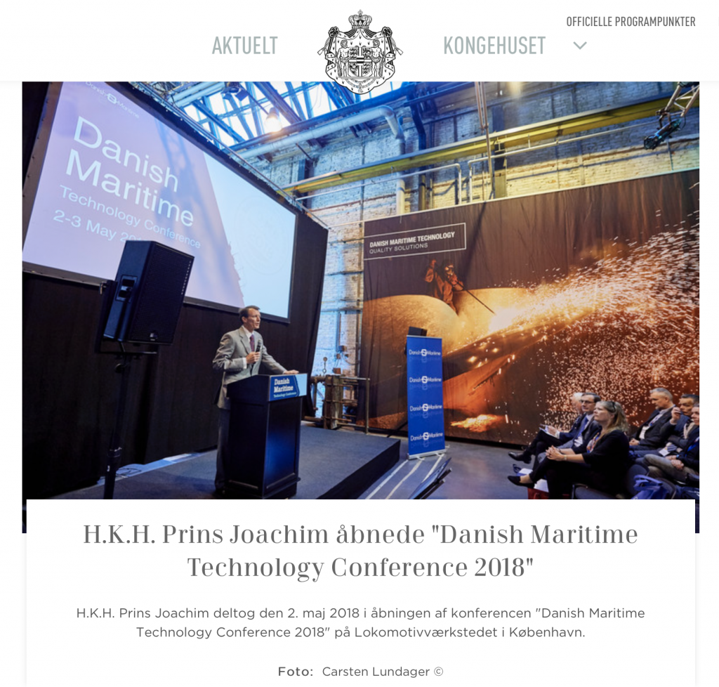 HKH Prins Joachim og Danske Maritime