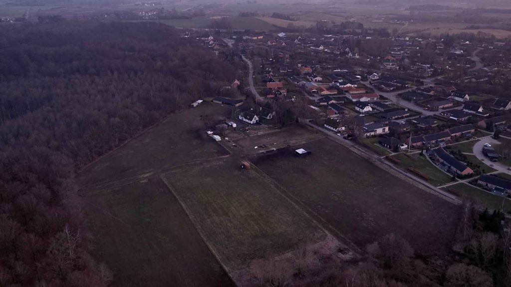 Bondegård i Helsinge Dronefoto