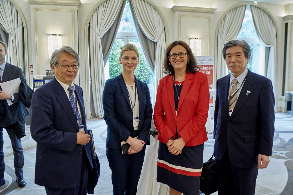 Cecilia Malmström EU kommisær i Milano EU Japan