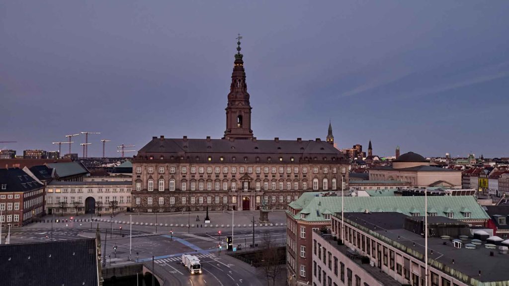 Christiansborg Slot Dronefoto